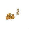 Fortunate Feline Swine Resin Sculpture Art Figurine Decorative Collectible Ornament for Bookshelf