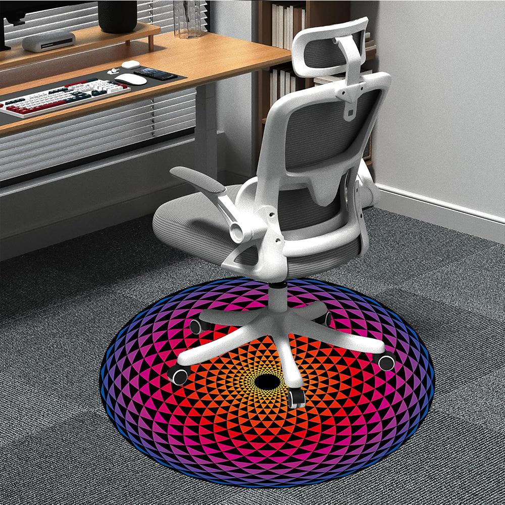 

1PC Gradient Sphere Chair Carpet for Office, Indoor Non-Slip Washable Carpet, Soft Comfortable Mat For Office Room yy250930306 80cm by 80cm