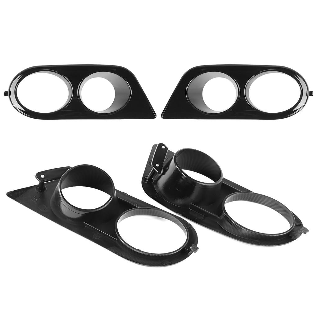 2pcs Front Bumper Foglight Cover Dual Holes Car Accessory Fit for E46 M3 2001?2006Glossy Black