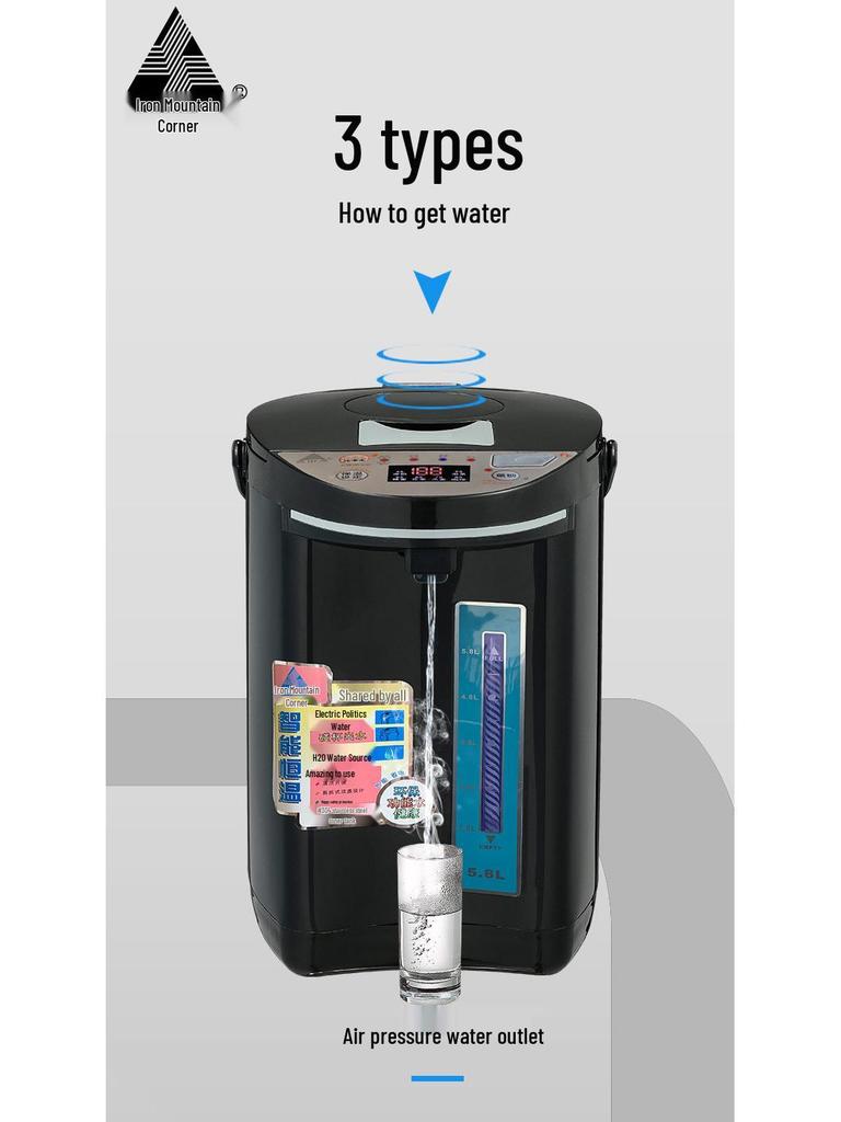 Tieshanjiao Isolierter Edelstahl-Wasserkocher mit Farbbildschirm-Temperaturanzeige.