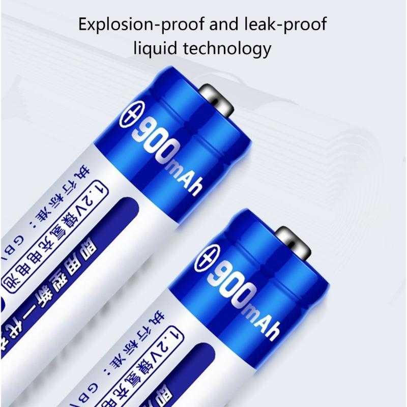 Pack of 4 LR03 High Capacity Rechargeable Batteries with Storage Case Replacement for Electronics Devices Accessories