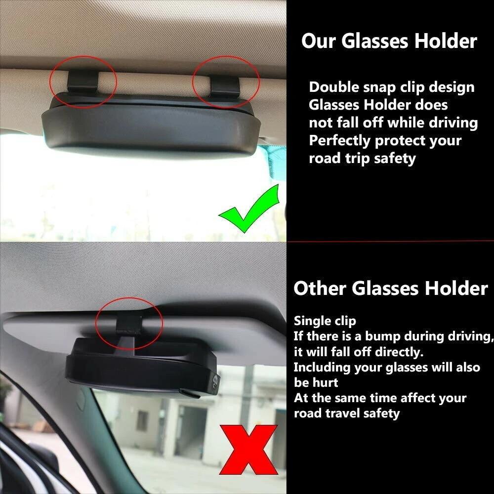 Universal Car Glasses Case Sun Visor Storage Sunglasses Frames Portable Auto Glasses Holder Car Interior Storage Accessories