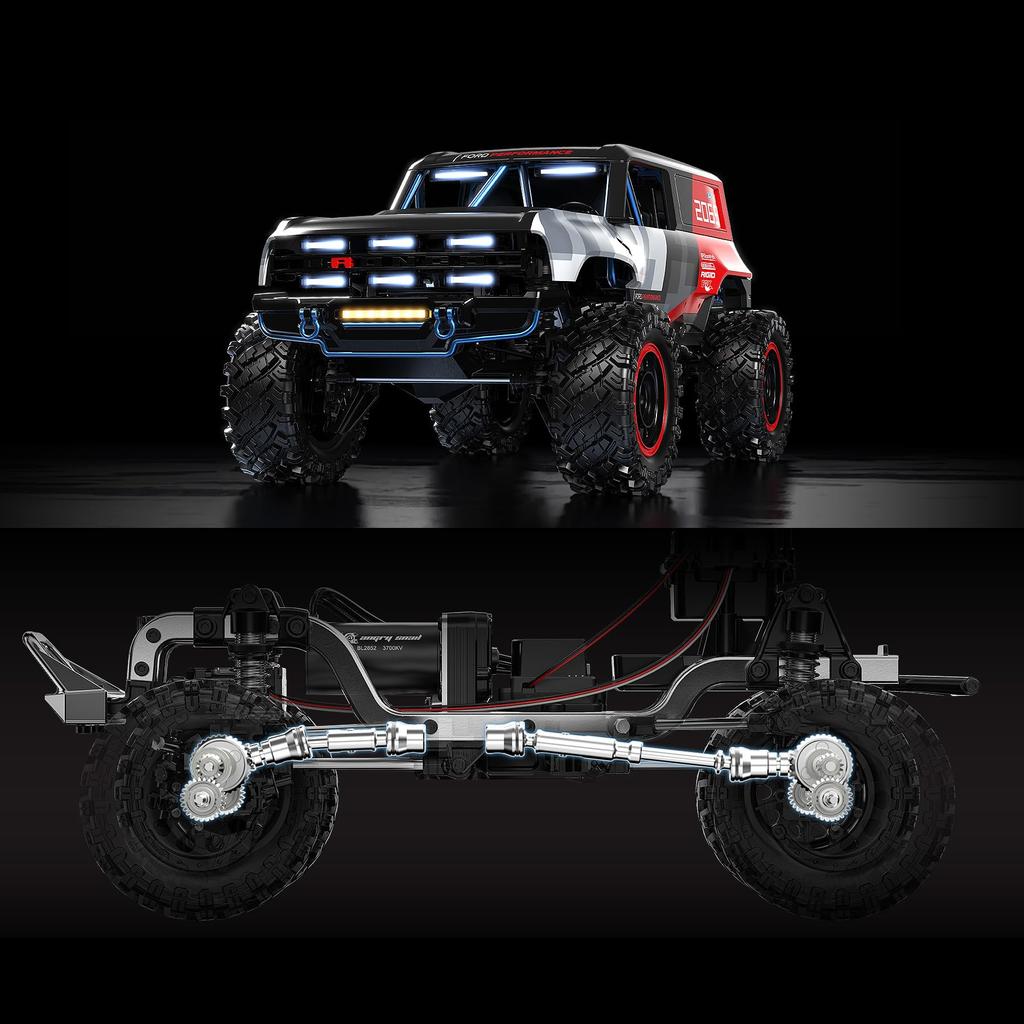 MJXRC H12P 4WD Brushless Alloy Metal Run Bronco Baja Officially Licensed Ford Includes Japanese Certified in Japan 112 Radio-Controlled Crawler,
