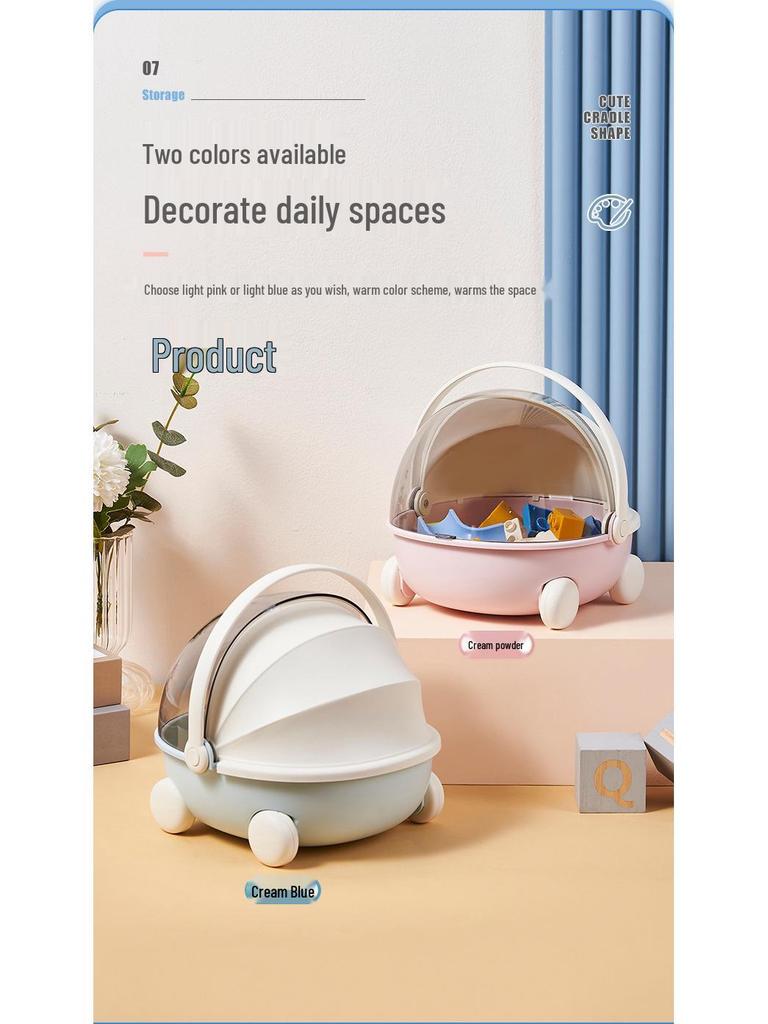 Creative Flip-Top Cartoon Storage Box for Children's Toys and Miscellaneous Items