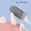 Brosse à dents pour animaux de compagnie, fonctionnement à un doigt, poils souples, prise en main confortable, soins quotidiens des dents pour chiens et chats, nettoyage efficace et respectueux des gencives
