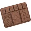 9 Cavity Decomposition Chocolate Mold Food Grade Non-Stick Waffle Chocolate Mold