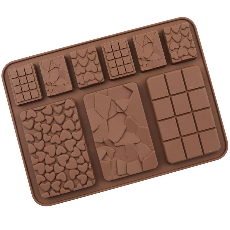 9 Cavity Decomposition Chocolate Mold Food Grade Non-Stick Waffle Chocolate Mold
