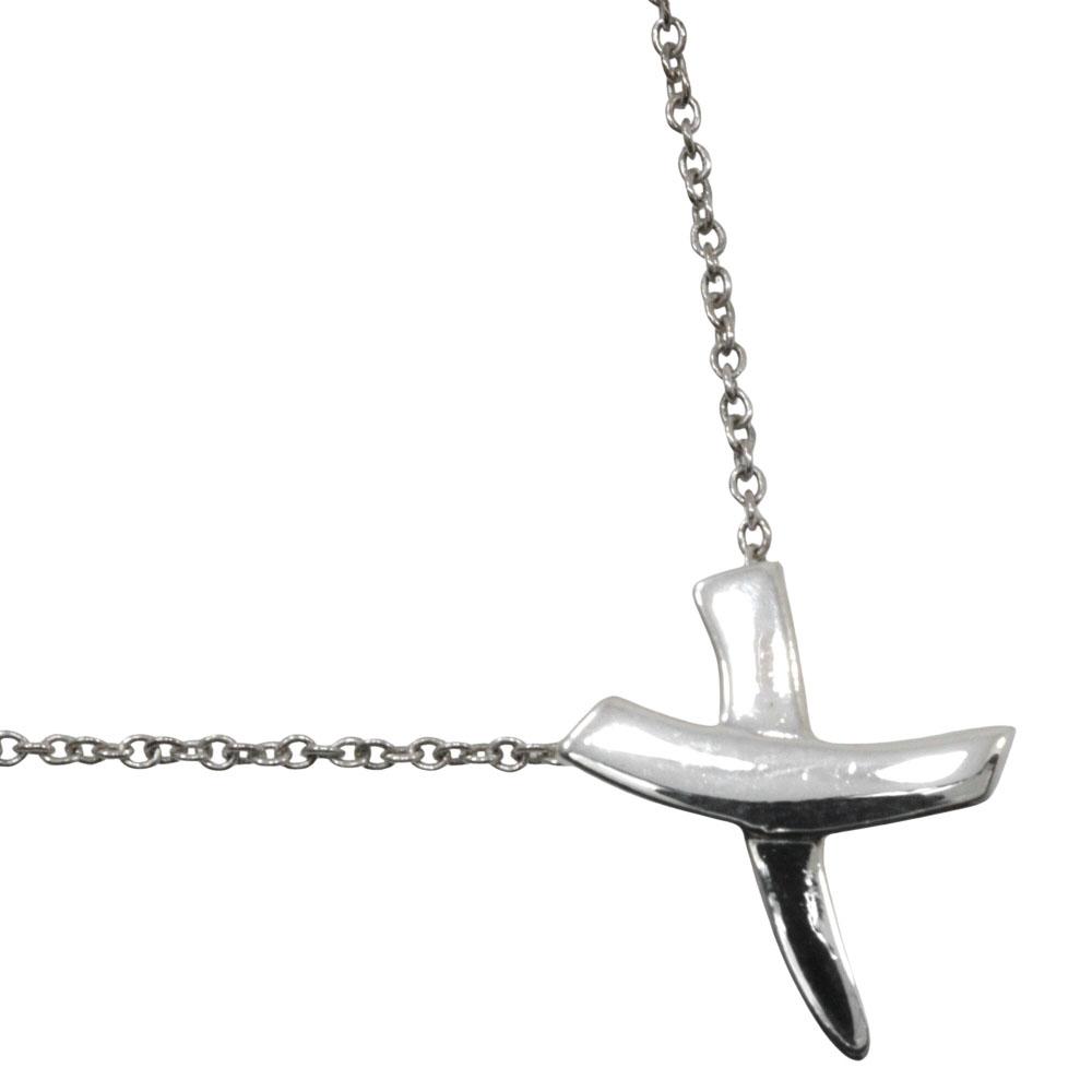 

TIFFANY&Co. kiss Necklace Paloma Picasso Silver925 2.4g Women Used
