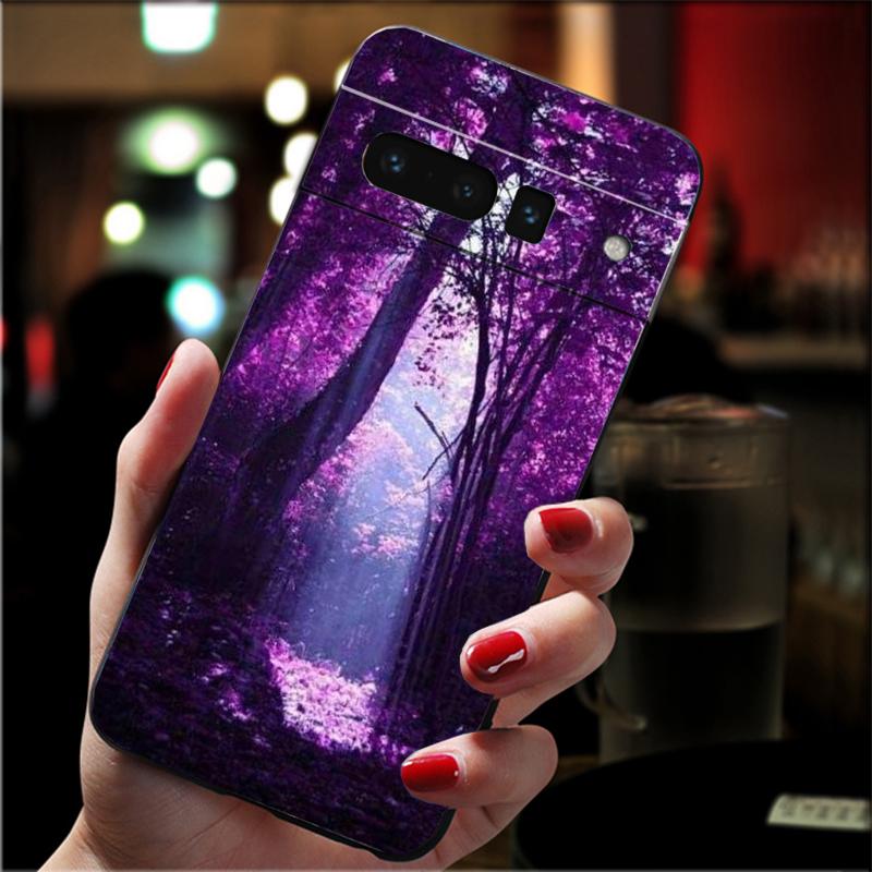 Phone Case For Google Pixel 10 9 Pro XL 9A 8 7 6 Pro Pixel 8A 7A 6A Pixel 8 7 6 5 Infinity On Purple Art