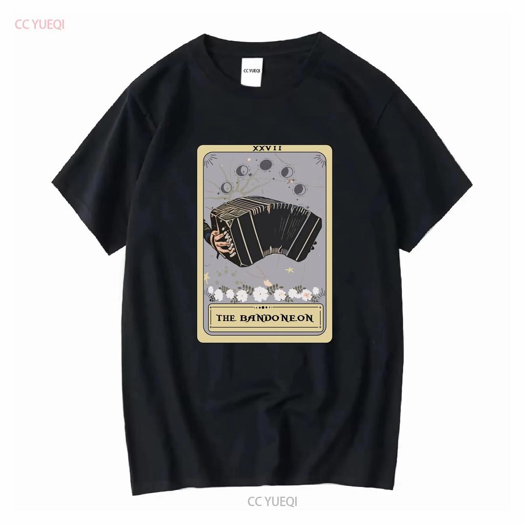 The Bandoneon Tarot Card T Shirt Tango Lover s Player Music long or short sleeves vintage Washed Stylish fashion streetwear