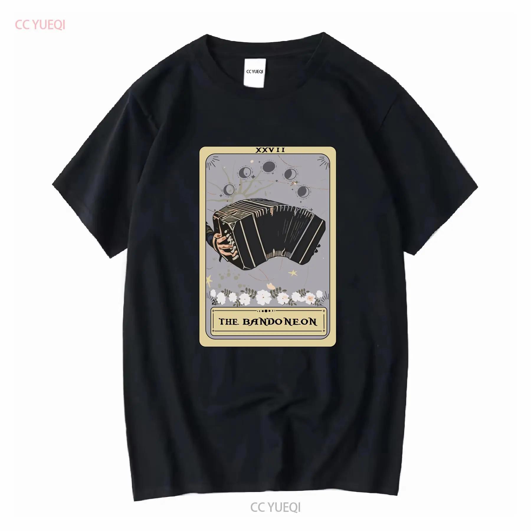 The Bandoneon Tarot Card T Shirt Tango Lover s Player Music long or short sleeves vintage Washed Stylish fashion streetwear S разноцветный