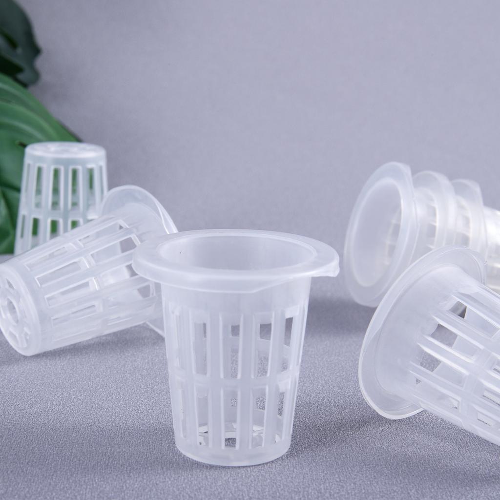 50 Stück Hydroponischer Pflanzkorb Pflanzenzuchtbehälter Garten Schlitztasse Hydroponische Gemüsepflanzung Setzlingtasse Schwamm
