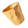 Small Trash Can Plastic Unique Irregular Creased Modern Wastebasket Open Top Garbage Bin for Bathroom Office Bedroom