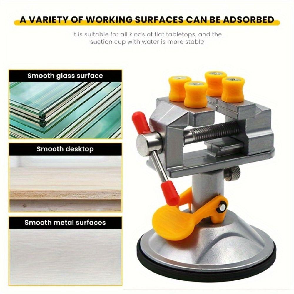 Aluminum Zinc Zinc Alloy Rotating Vice Universal Suction Cup Table Vice DIY Suction Cup Vice Cutting