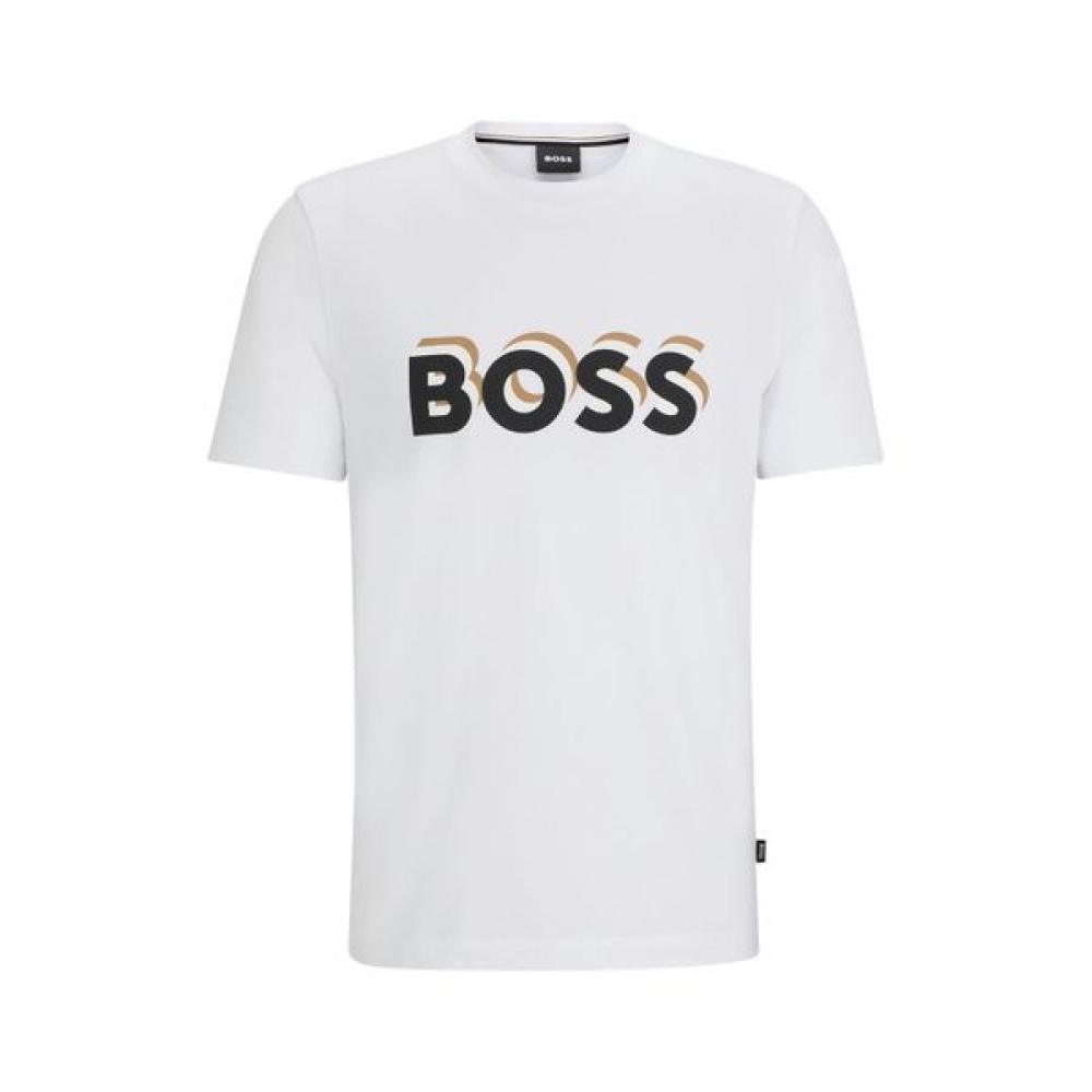 

Boss Regular FiT Three Color Logo T shirT whiTe 50506923100 XL