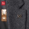 Men's Wool Blend Casual Business Suit Jacket