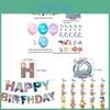 Original Mermaid Theme Party Decor Ocean Animal Birthday Banner Balloon Cake Topper Set