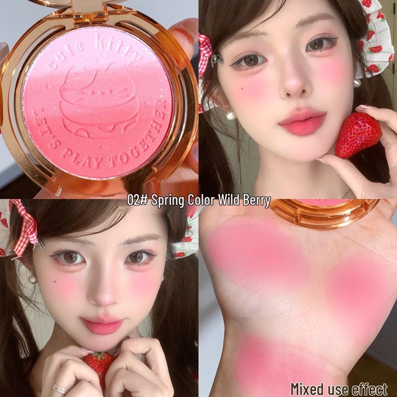 Xixi Cat Fun Gradient Blush & Contour Palette: Natural Nude Highlight & Shade All-in-One