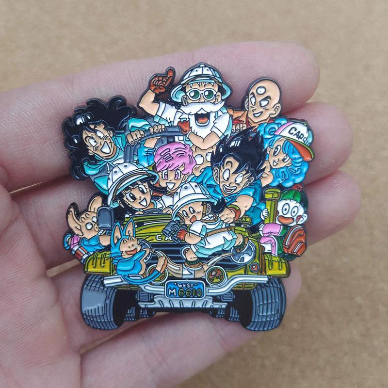 Anime Dragon Ball Enamel Pins Cute Goku Vegeta IV Piccolo Brooch Backpack Clothing Jewelry Metal Badge Accessories Gifts