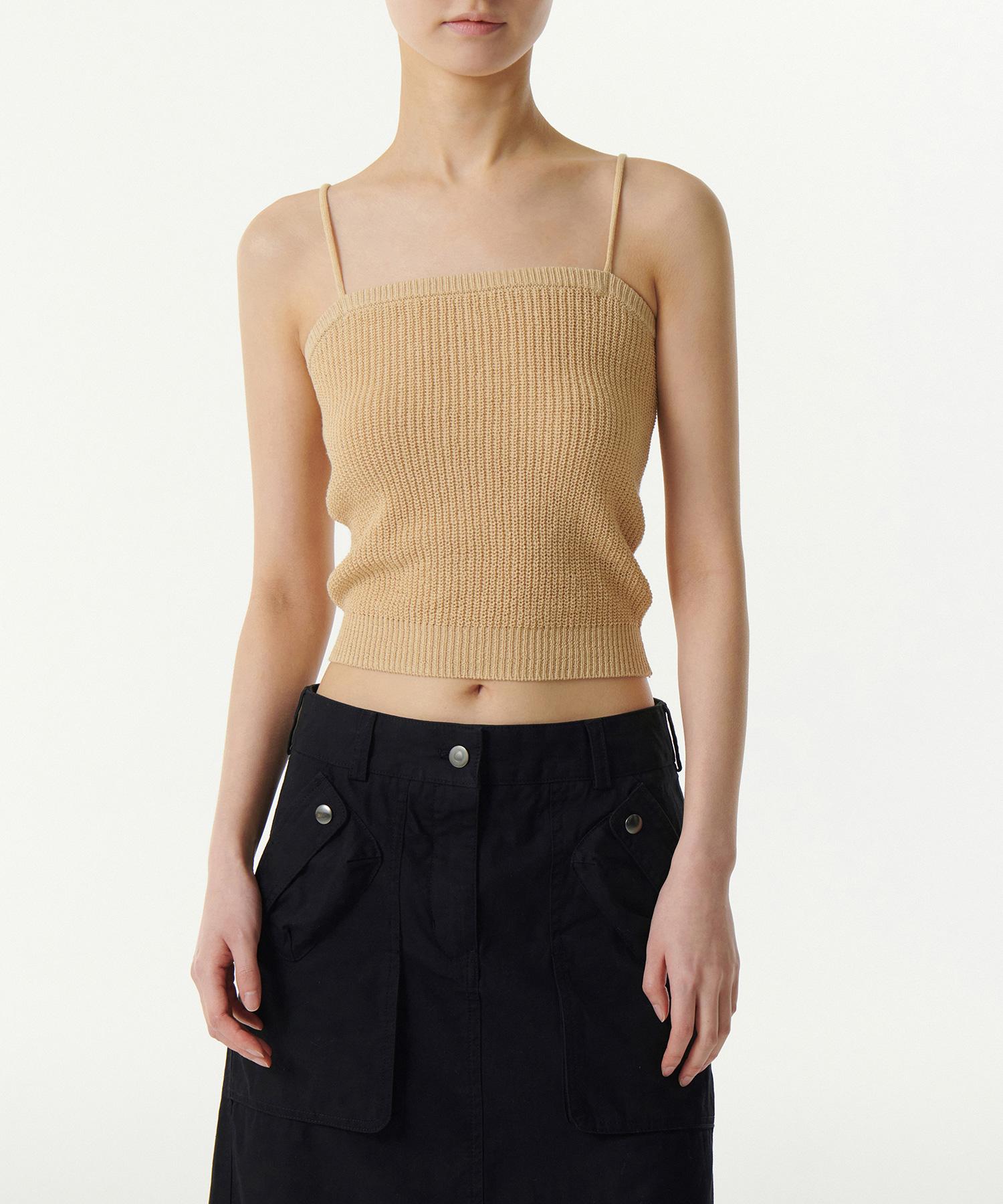 Musinsa Standard Woman Women S Flat Yarn Ribbed Knit Tube Top [Light Beige] Light Beige/M