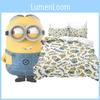 Duvet Cartoon Minions Cover And Pillowcase Set Cotton Cute Printed Quilt Cover