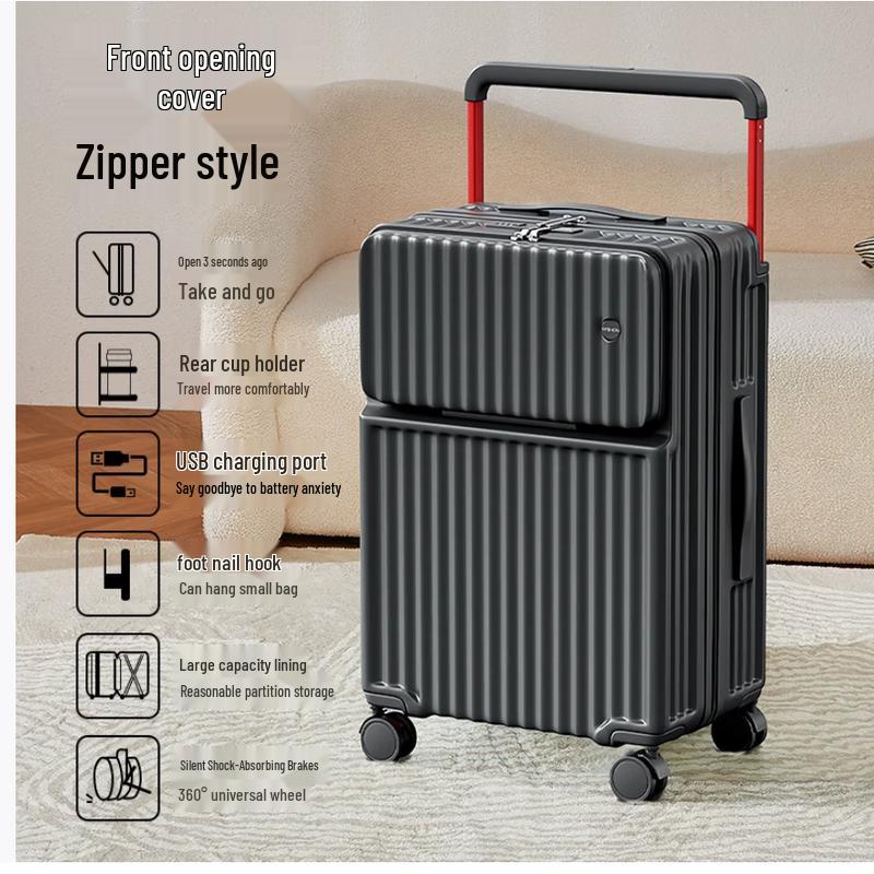 

Zhi Lvu Front-Opening Wide Handle Hardside Carry-On Suitcase 20 inches