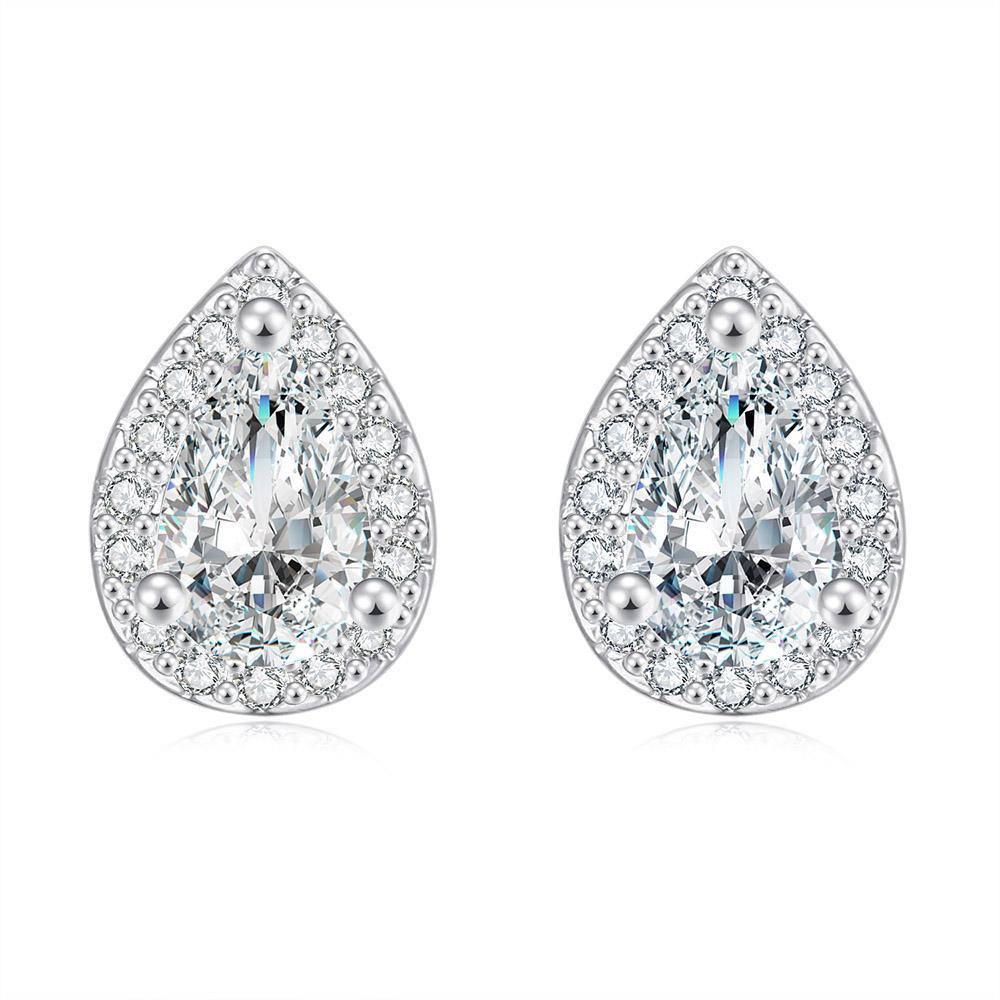 

Tear Drop Unusual Earrings For Women Men Vintage Piercing Earrings Bijou Shiny Earing Zircon Accessories Gifts E278