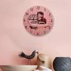 Minimally Retro Elvis Presley Patterned Wall Clock For Living Room Decor