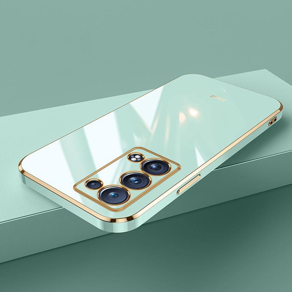 

Для Oppo Reno6 Pro 5G чехол роскошный квадратный чехол CPH2247 для телефона противоударный силиконовый чехол-накладка Fundas For Oppo Reno6Pro 5G&Case & Strap