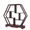Home Carving Crafts Rack Antique Display Rack Flower Pot Rack Desk Decoration (Hexagonal)