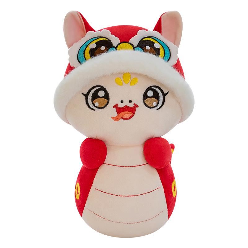 Anno del Serpente Mascotte Bambola di Pezza Peluche Bambola Serpente Zodiacale Apertura Un Buon Regalo per la Festa Annuale Grande Bambola Drago