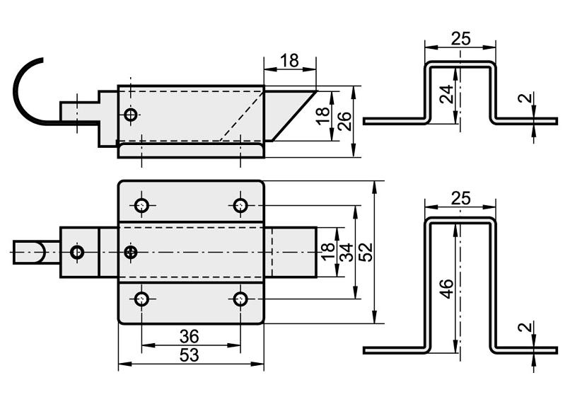 UNIVERSAL LATCH K-4 - MP ZN K-4
