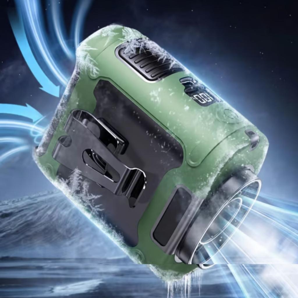 Portable Waist Clip & Fan | USB Rechargeable With LED And Power Bank