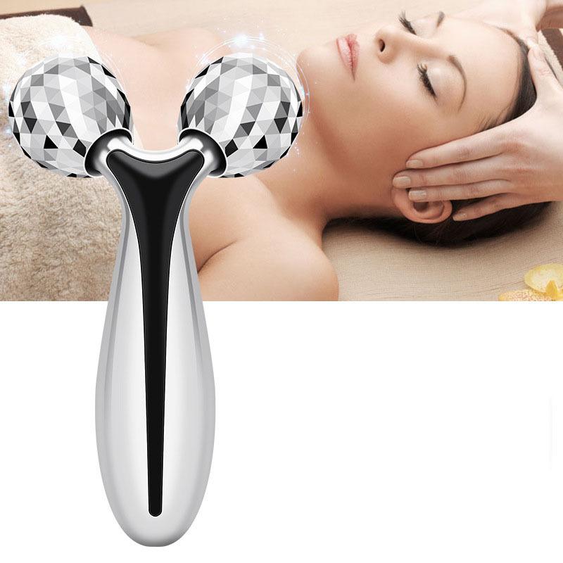 Rolling Face Massager with 3D Double Rollers Sculpting Tightening and Firming Beauty Tool KTY