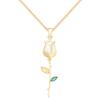 Tulip Necklace Women'S Light Luxury Premium Fresh Versatile Opal Pendant Exquisite Accessories