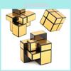 Six Piece Gold Mirror Magic Cube Set With Smooth Rotation Ideal For Kids Educational Play