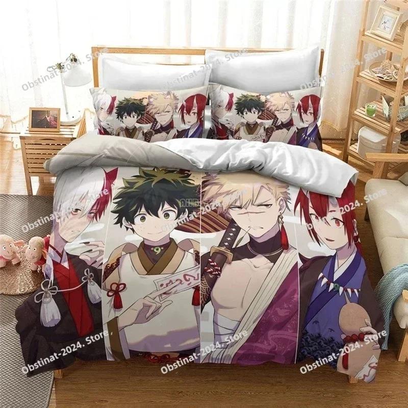 Popular Anime My Hero Academia 3d Bedding Set Duvet Cover Set Pillowcase All Might Bakugou Katsuki Comforter Cover Set Drop Ship