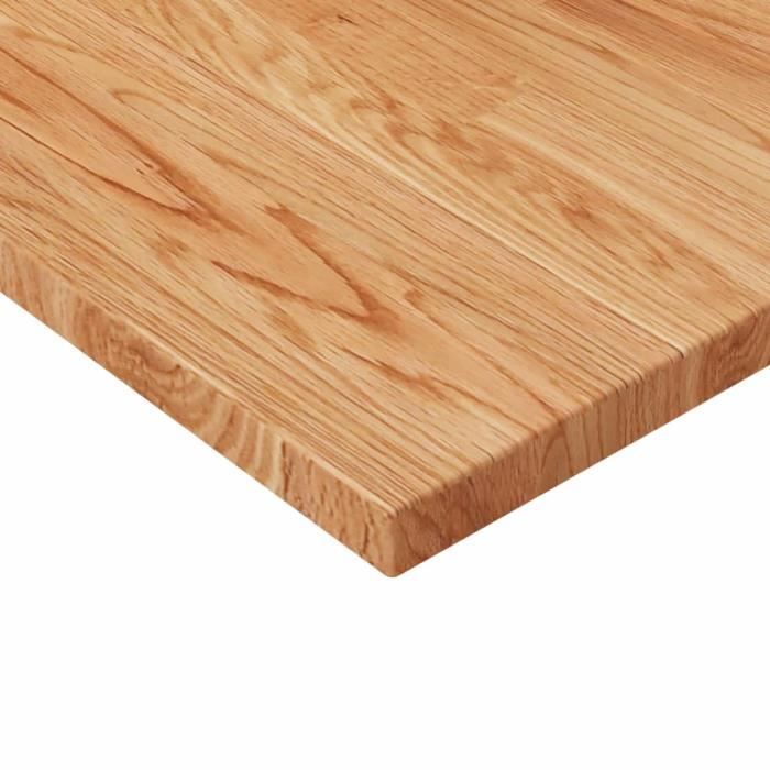 343031 vidaXL Dessus de table carré Marron clair70x70x2,5cm Bois chêne traité