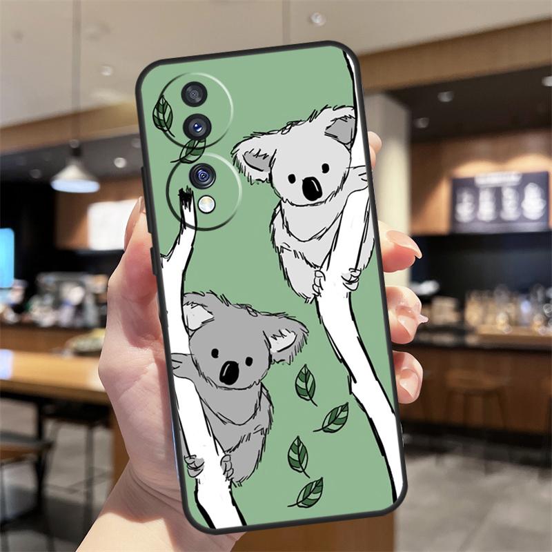 Cartoon Painting Animal Koala Case For Honor Magic 7 5 6 8 Lite Honor 400 200 Pro 50 70 90 X8c X9a X9b X9c X9d Win RT Cover