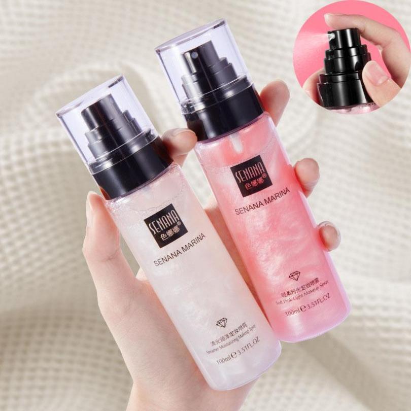 SENANA Treibsand-Fixierspray, Ölkontrolle, feuchtigkeitsspendend, langanhaltendes Make-up-Fixierspray, schnelle Make-up-Fixier-Feuchtigkeitscreme