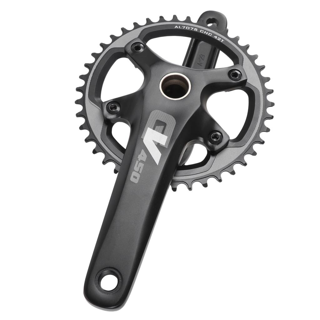 42T Cycling Crank Set Hollow Integrated 170mm Cycling Chainring Crankset for Road Cycles Upgrade