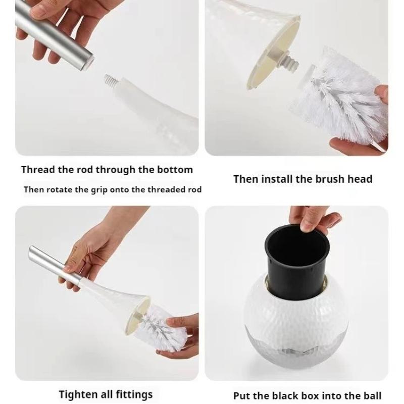 Luxury Retro Gold Toilet Brush Set Replaceable Nylon Soft Bristle Brush Long Handle For WC Bathroom Accessories Cleaning Tools