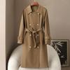2026 Spring Women's British Style Double-Breasted Belted Trench Coat