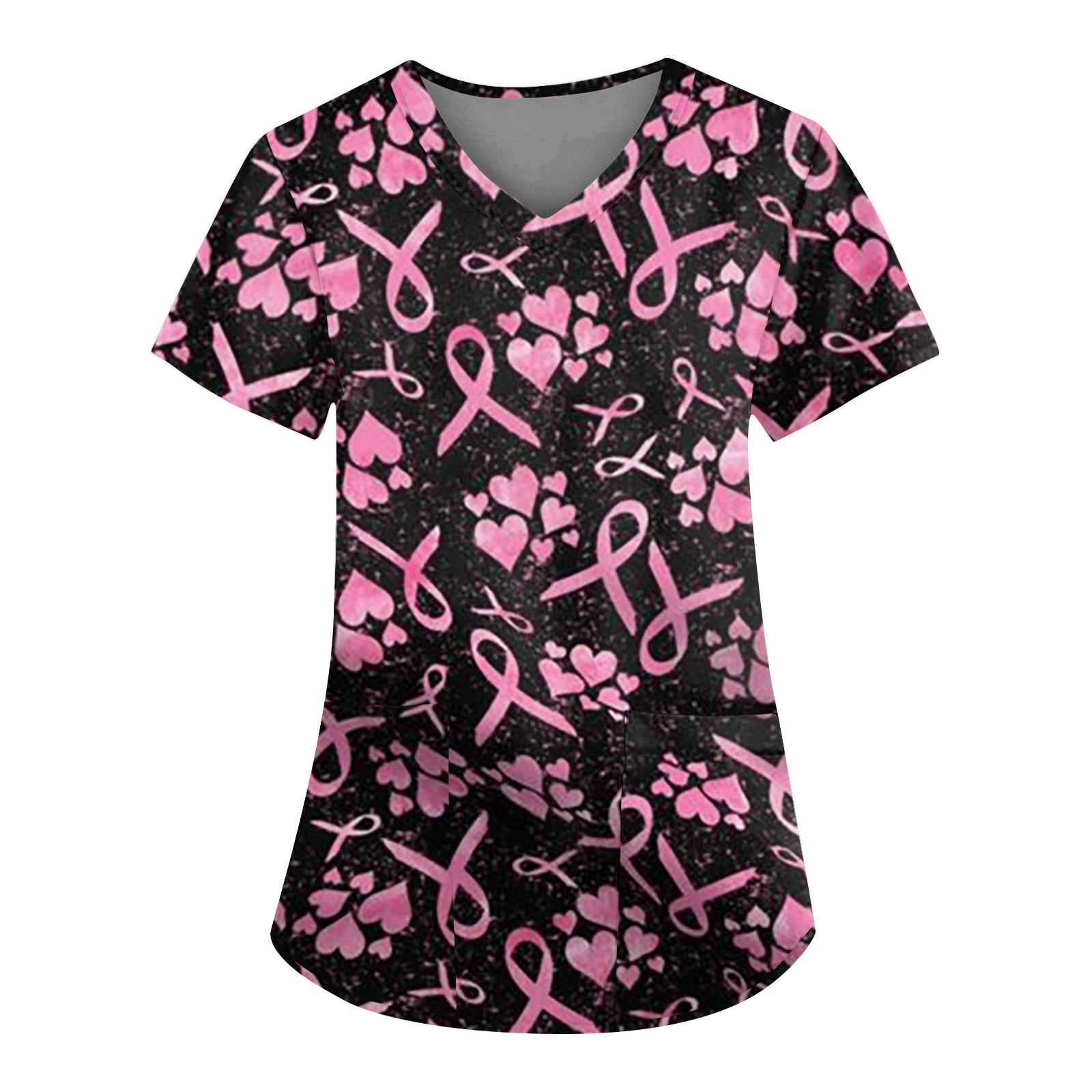 Женские топы с короткими рукавами и v-образным вырезом с цветочным принтом — фото 7