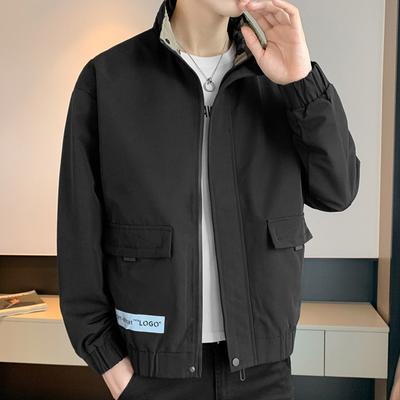 Jackets Men's Spring and Autumn Men's New Trendy Casual Work Jackets Men's Loose Stand Collar