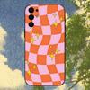 Checkerboard Checked Chess Board Phone Case For Samsung S25,S24,S21,S22,S23,S30,Ultra,S20,Plus,Fe,Lite,Note,10,9,5G Black Cover