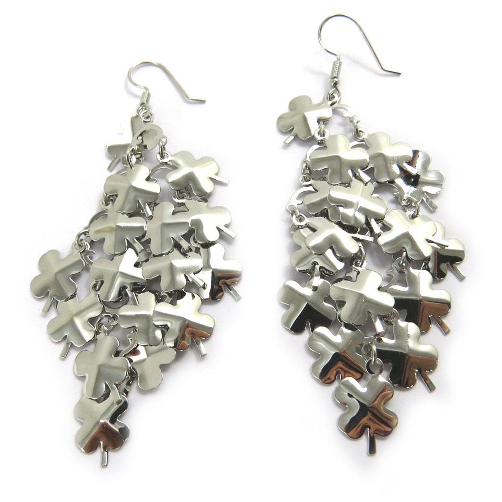 Les Trésors De Lily [L9601] - Náušnice 'Jetele' stříbrné