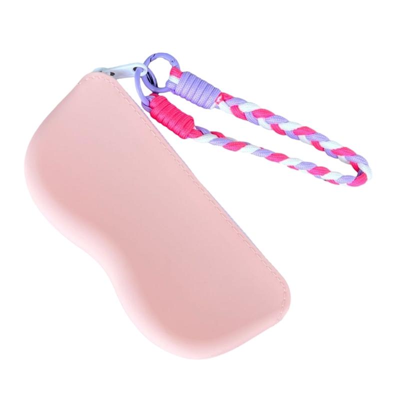 Sunglasses Storage Box Silicone Glasses Bag Contrast Color Pen Pouch Portable Glasses Case For Students Men Women