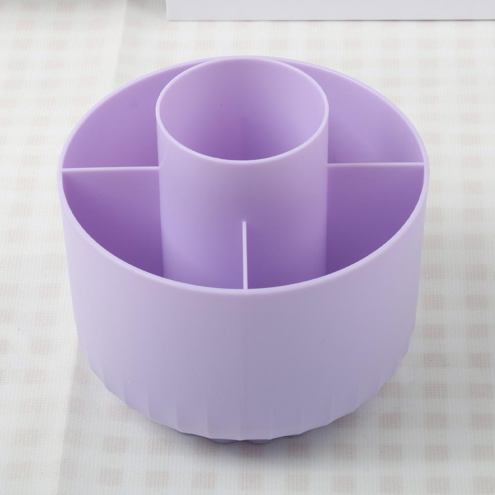 Tragbarer Make-up-Pinselhalter, 360° drehbar, Aufbewahrung mit großer Kapazität für Pinsel, Lippenstift, Augenbrauenstift, Lidschatten, staubdichter Zylinder.