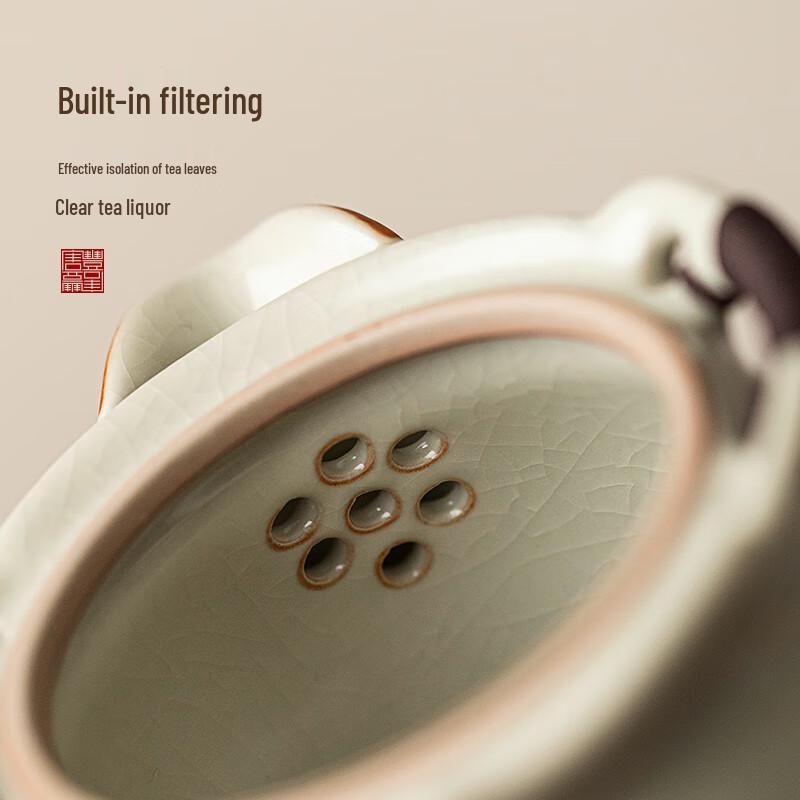 Tao Zhide Portable Ru Kiln Travel Tea Set